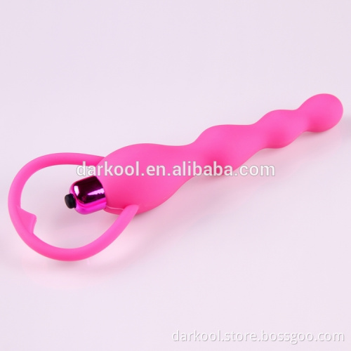 N010/High quality silicone vibrating anal beads sex toy vagina vibrator for women anal masturbation